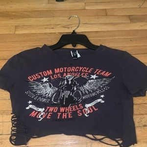 Womens graphic cropped top